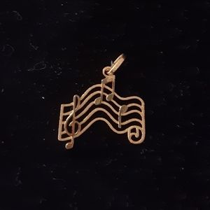 Music charm - 14K gold - necklace or bracelet